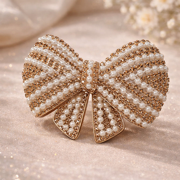 Pearl & Crystal Luxury Hair Bow