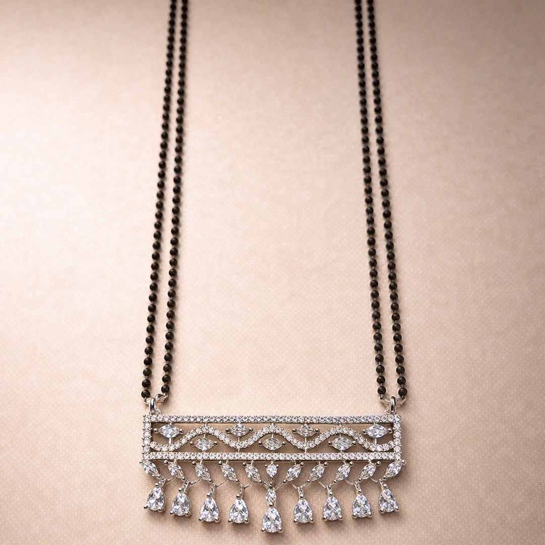 Crystal Drop Mangalsutra Set