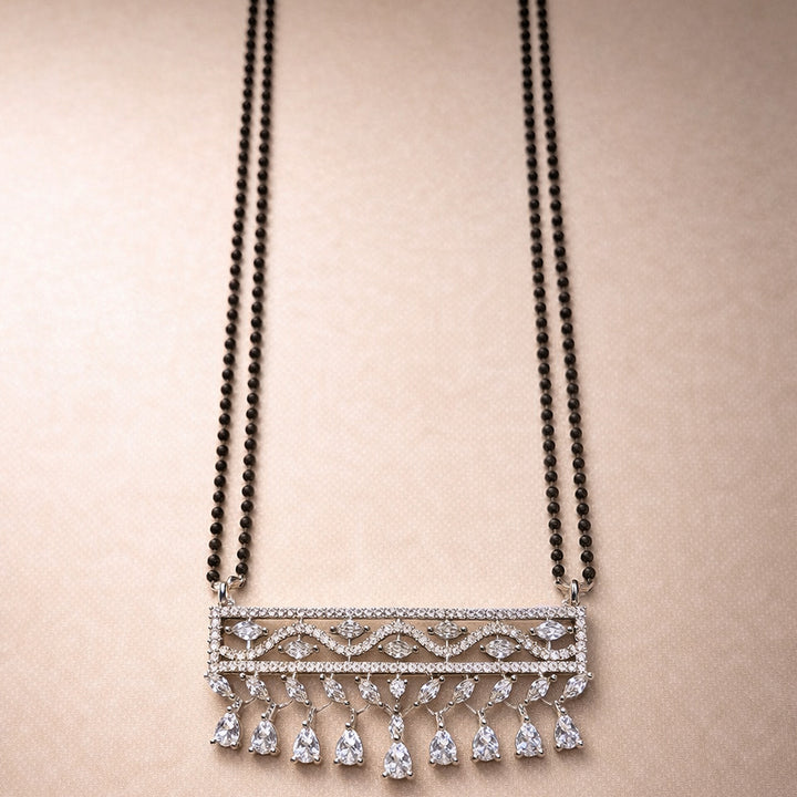 Crystal Drop Mangalsutra Set