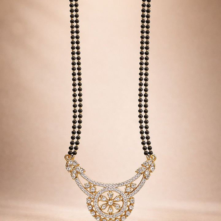 Golden Floral Mangalsutra Set