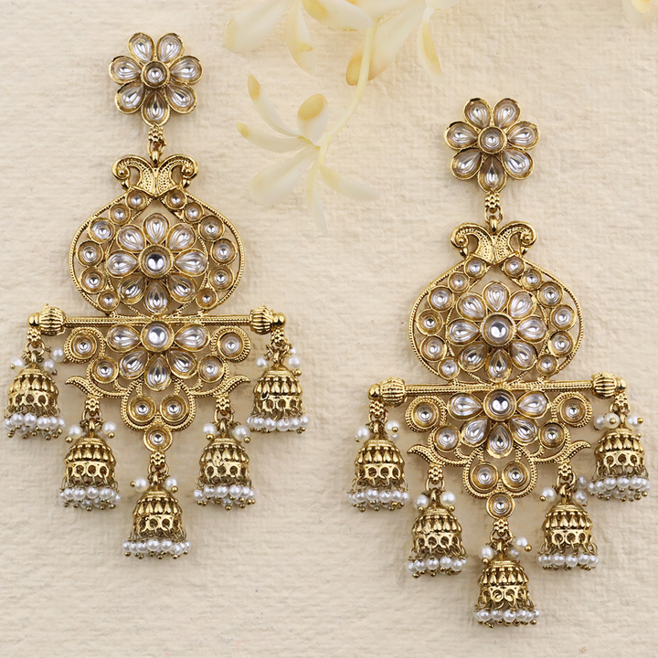 Long Brass Earring P4388