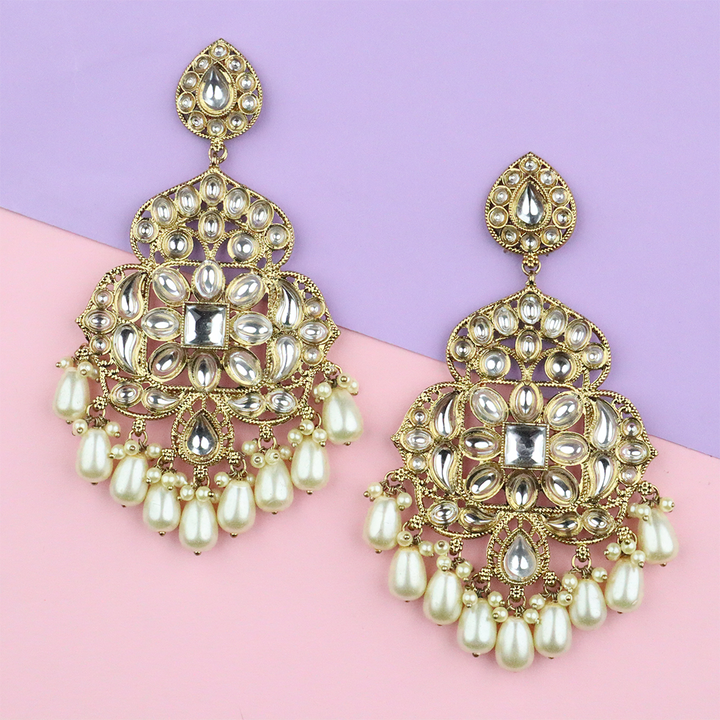 Long Brass Earring P4348