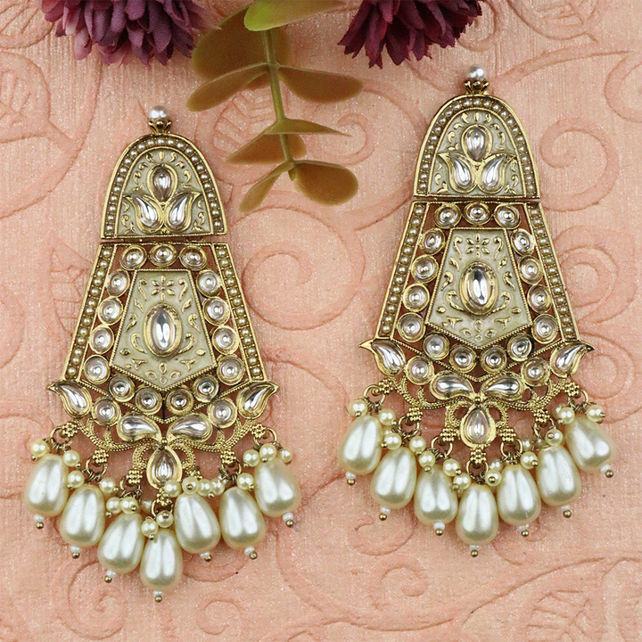 Long Brass Earring P4407