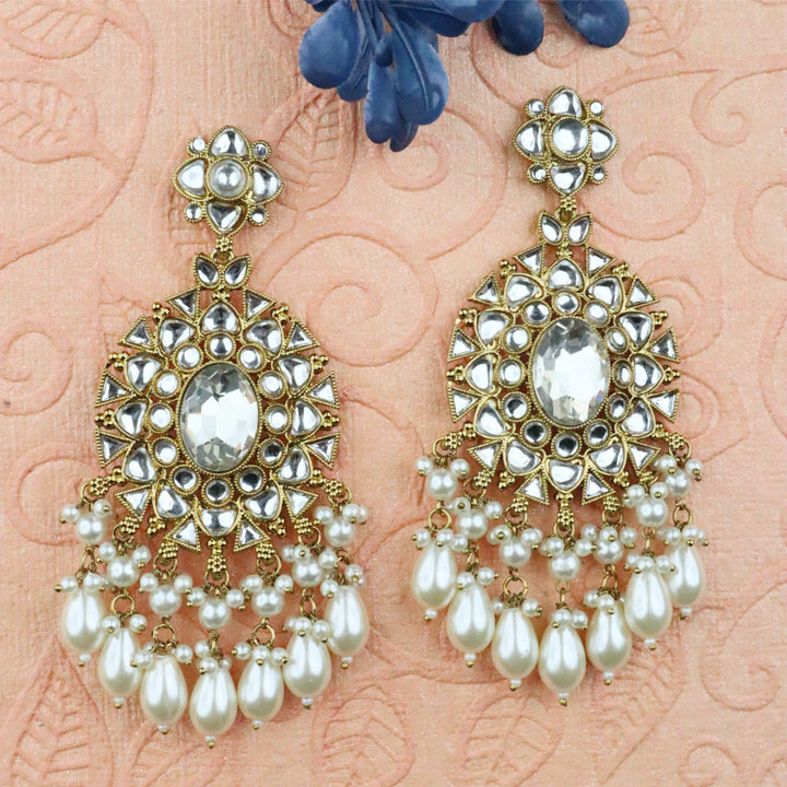 Long Brass Earring P4364