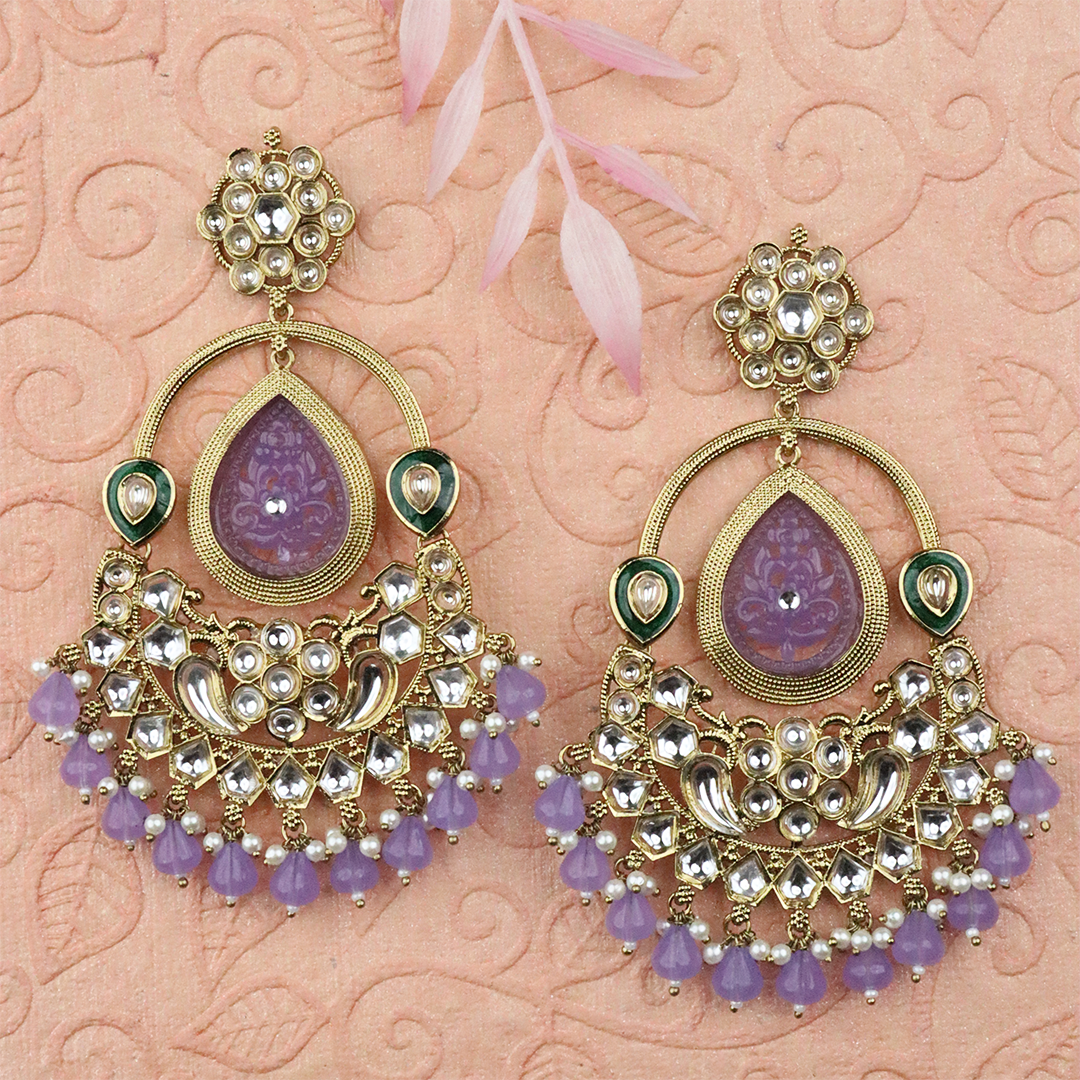 Long Brass Earring P4267