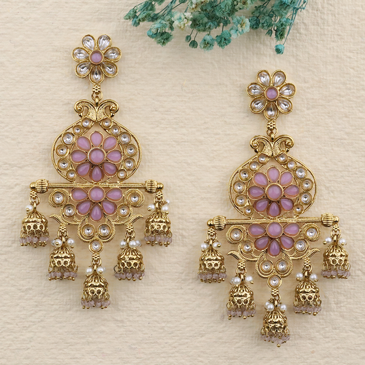 Long Brass Earring P4388