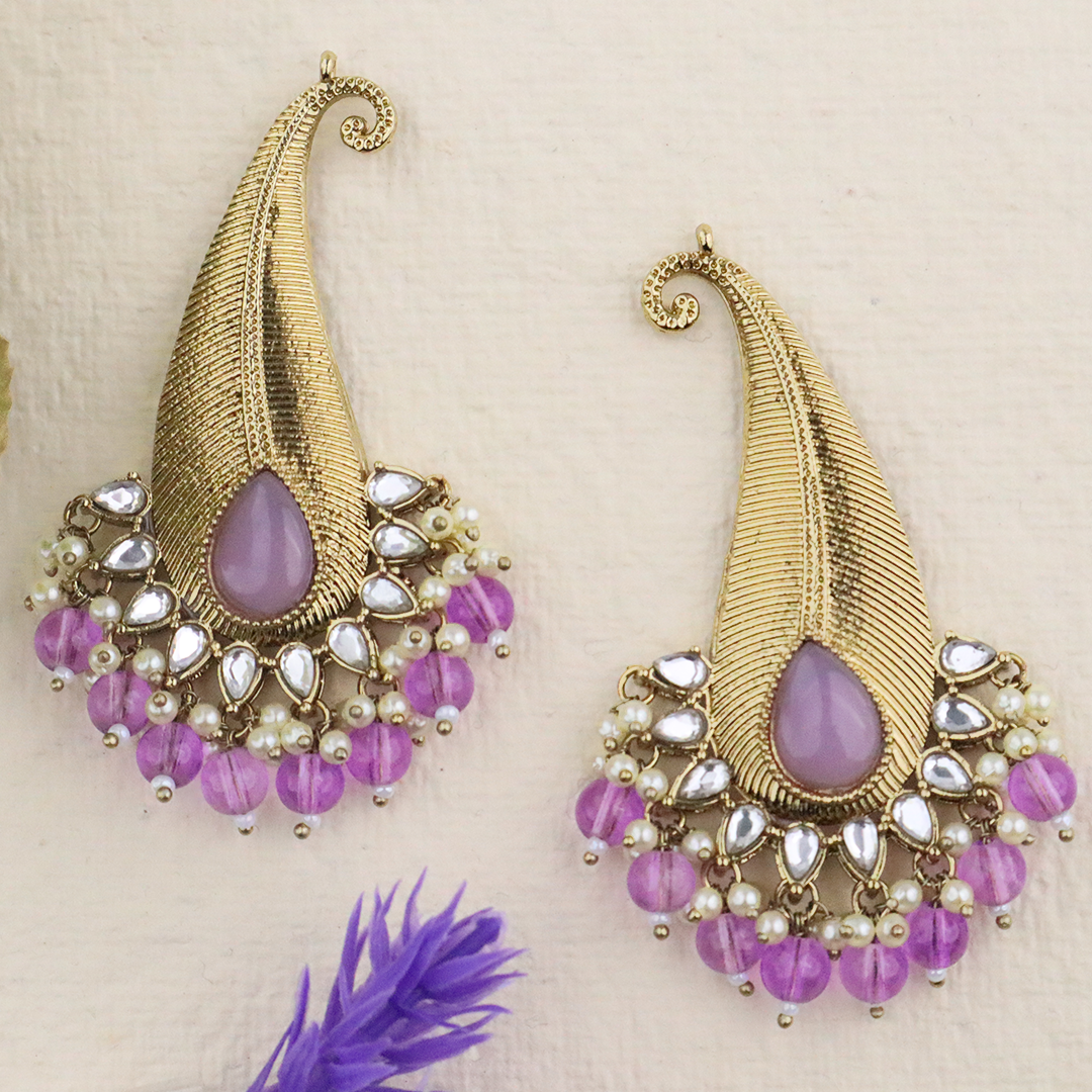 Long Brass Earring P4304