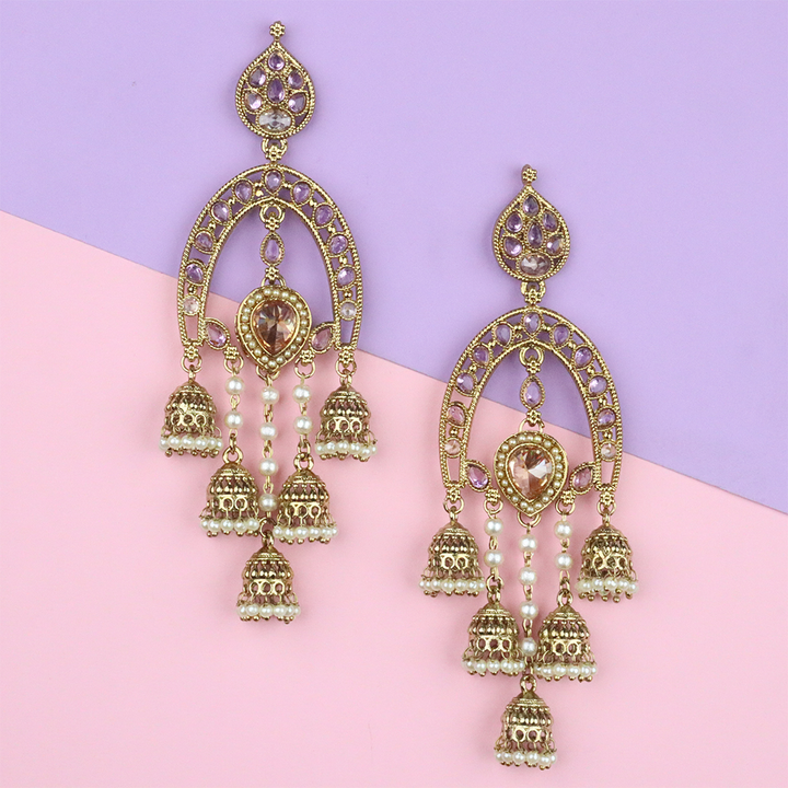 Long Brass Earring P4273