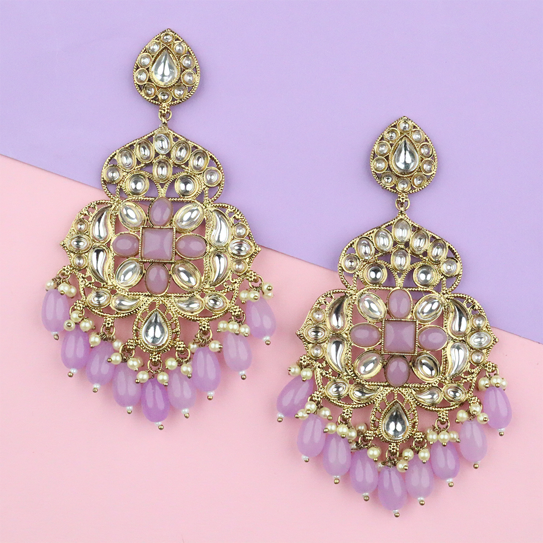 Long Brass Earring P4348