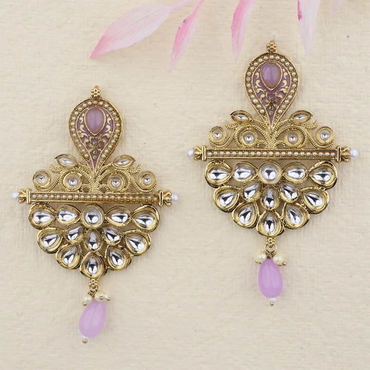 Long Brass Earring P4379