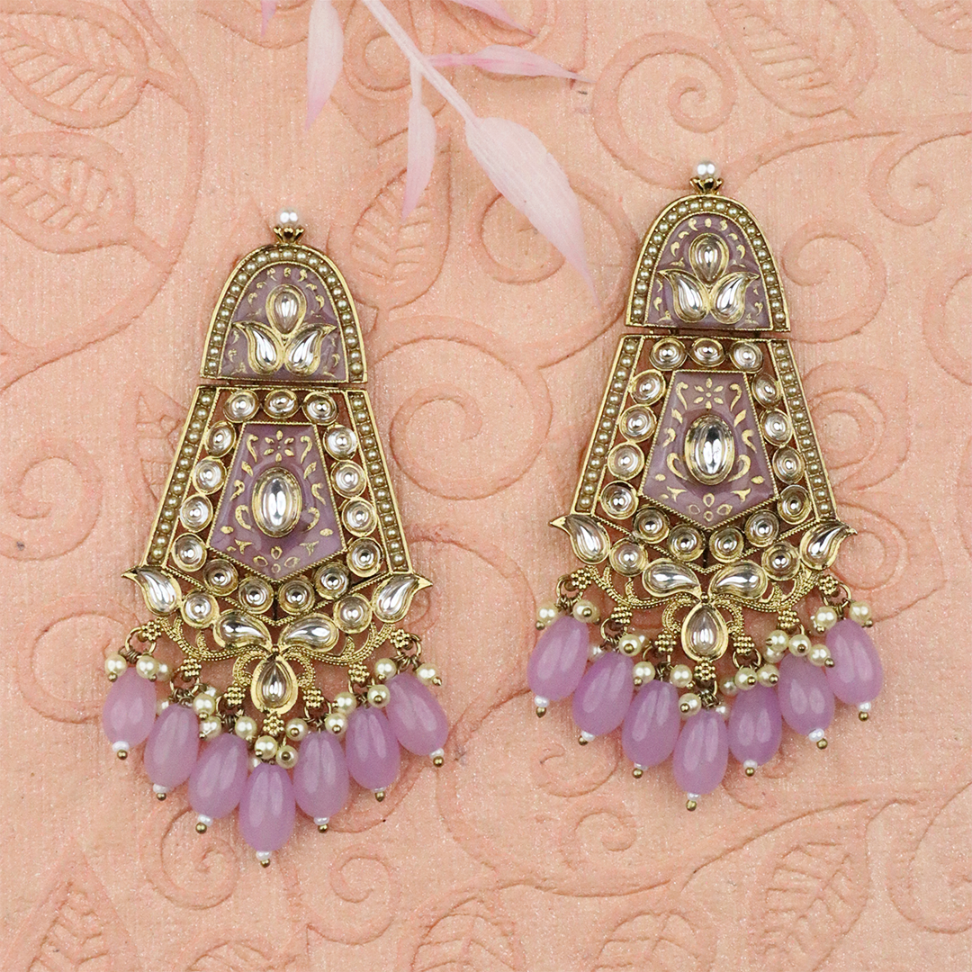 Long Brass Earring P4407