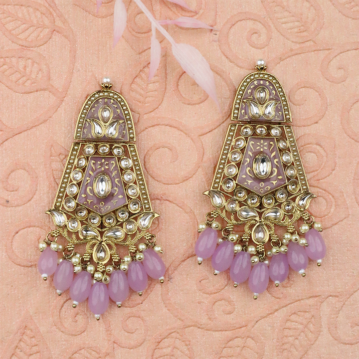 Long Brass Earring P4407