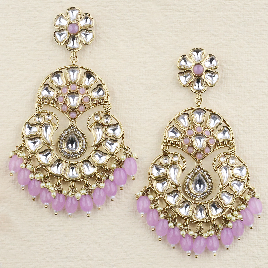 Long Brass Earring P4339