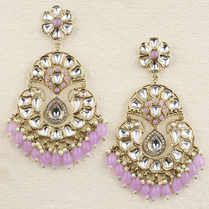 Long Brass Earring P4339