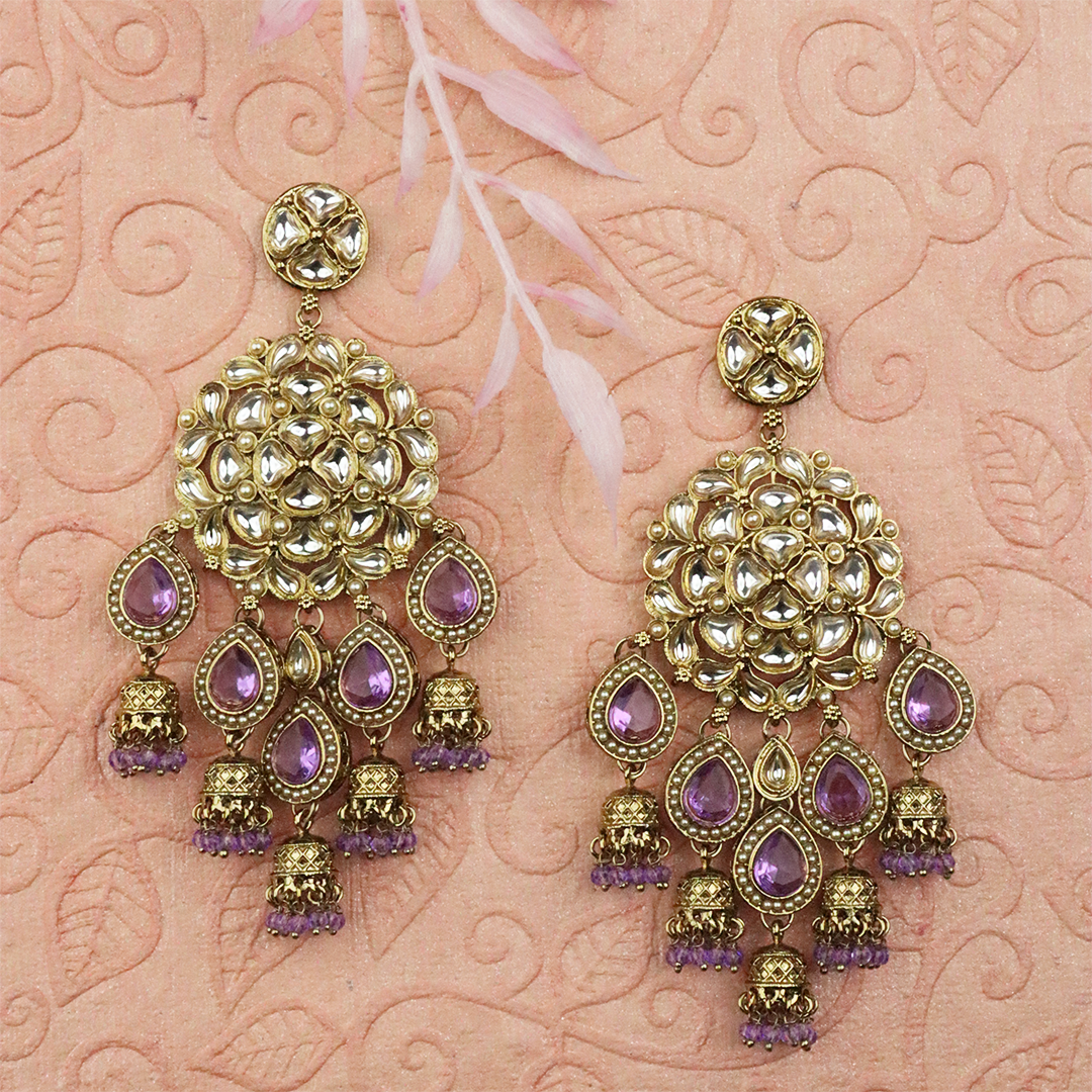 Long Brass Earring P4233