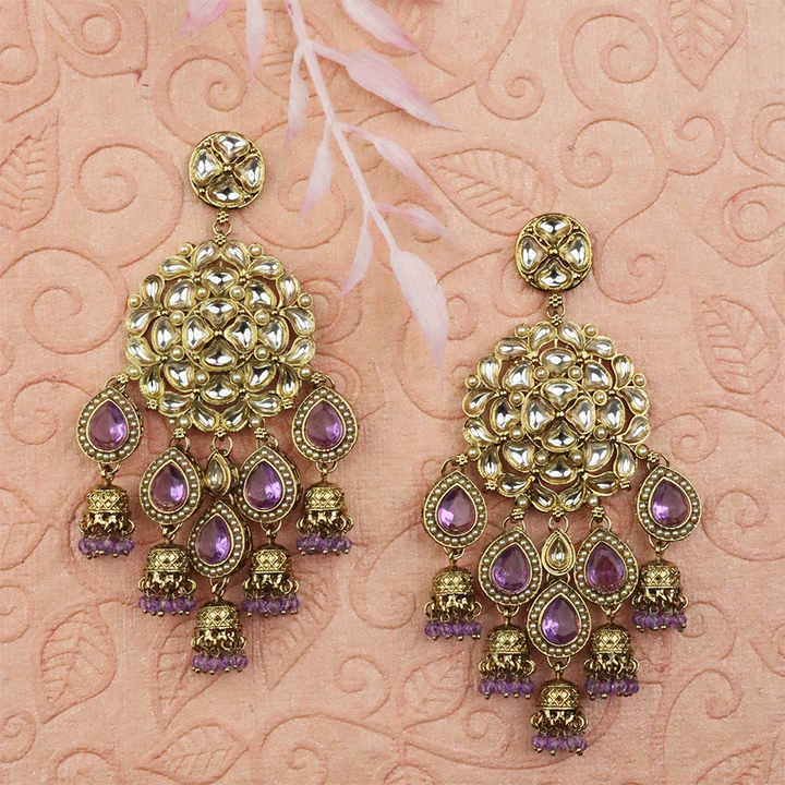 Long Brass Earring P4233