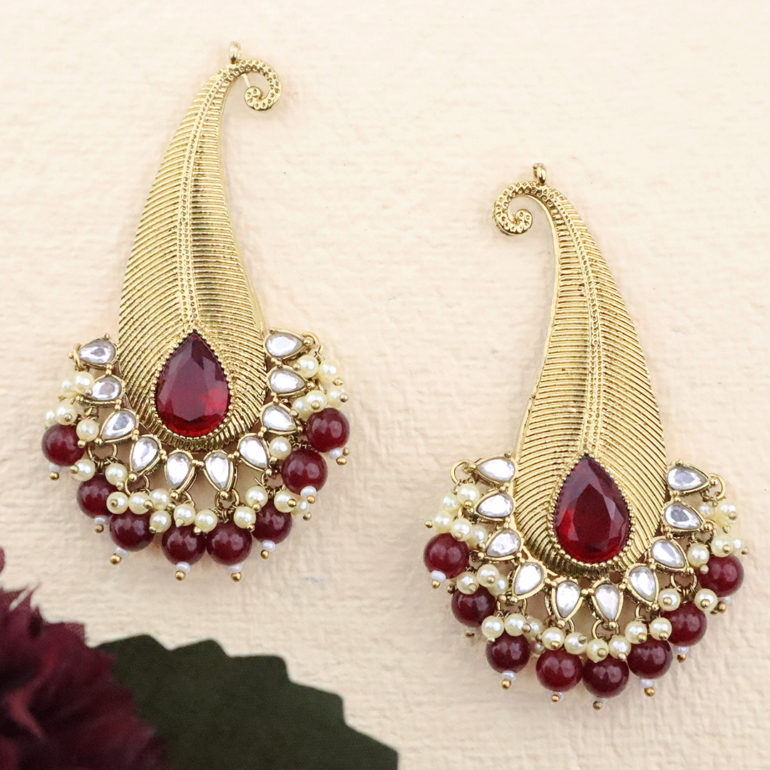 Long Brass Earring P4304