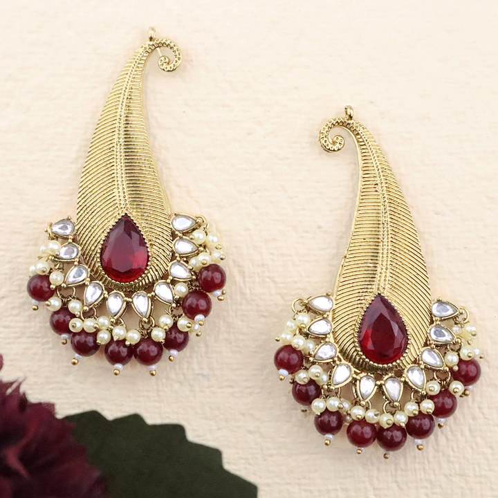 Long Brass Earring P4304