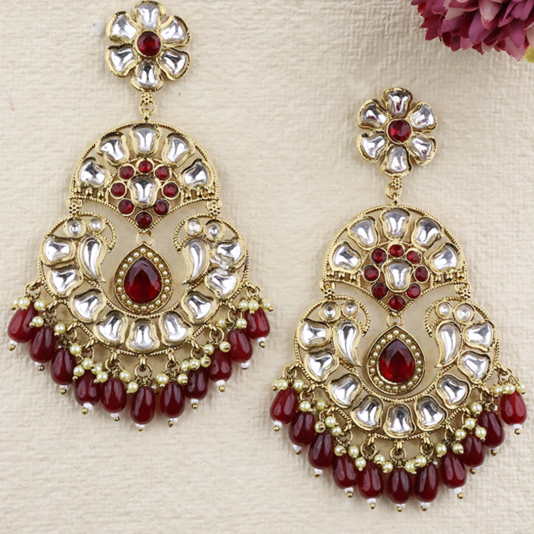 Long Brass Earring P4339