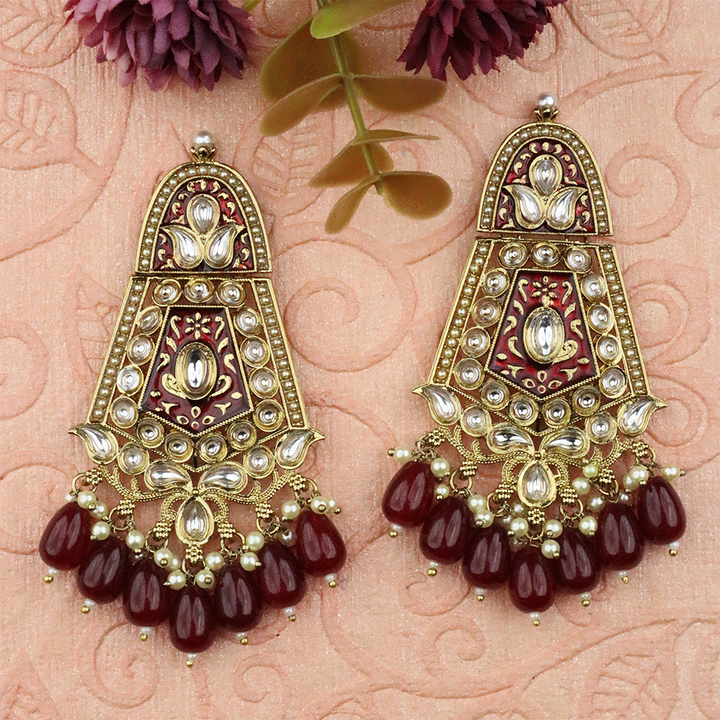 Long Brass Earring P4407