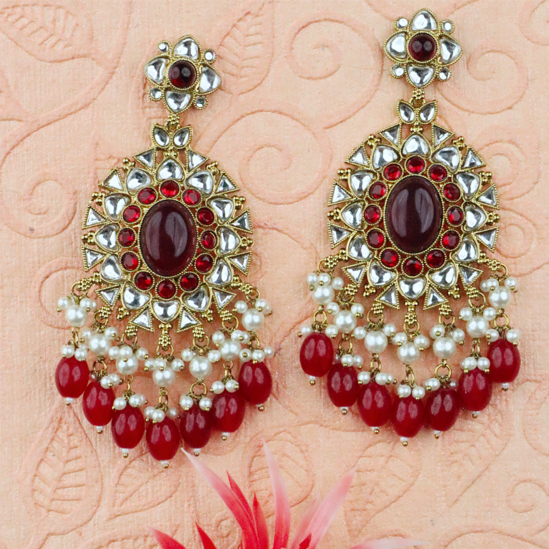 Long Brass Earring P4364