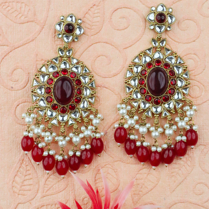 Long Brass Earring P4364