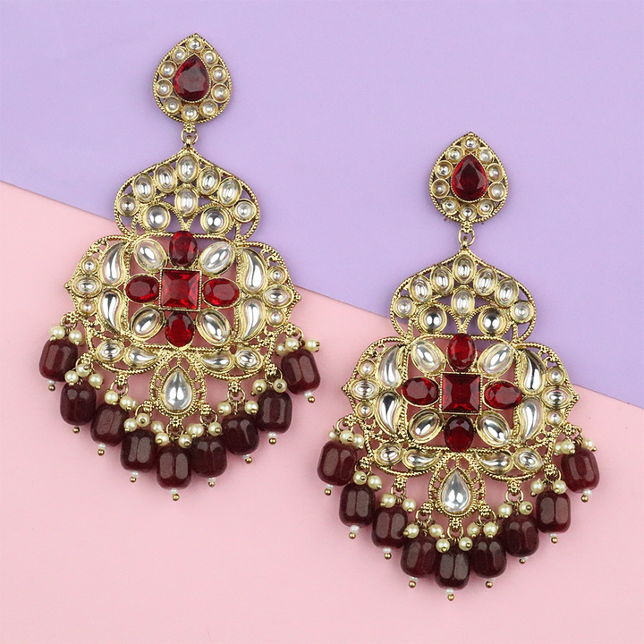 Long Brass Earring P4348