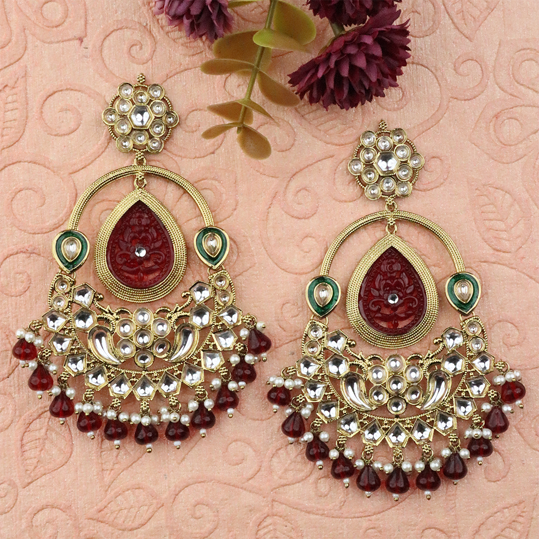 Long Brass Earring P4267