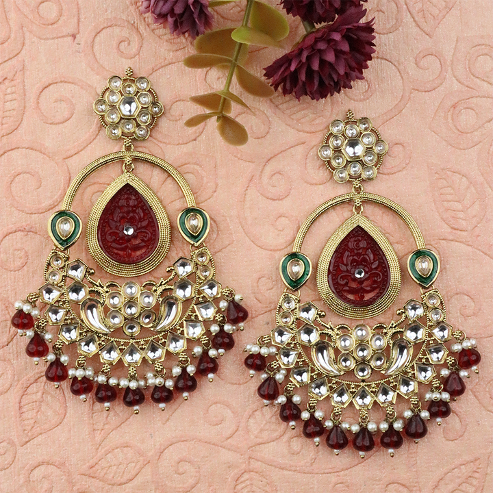 Long Brass Earring P4267