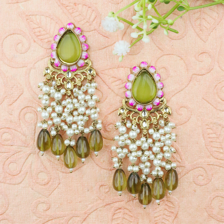 Long Brass Earring P4205