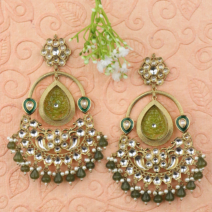 Long Brass Earring P4267