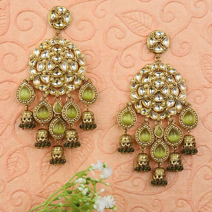 Long Brass Earring P4233