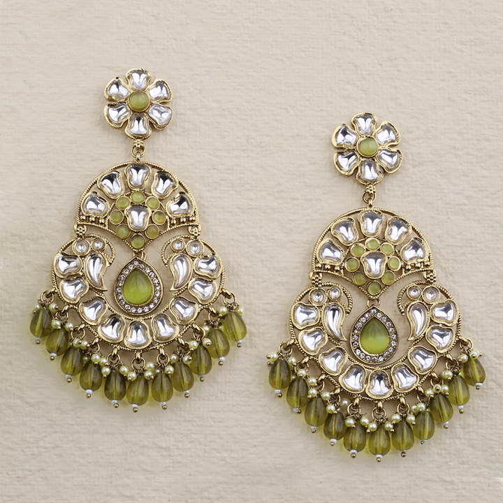 Long Brass Earring P4339