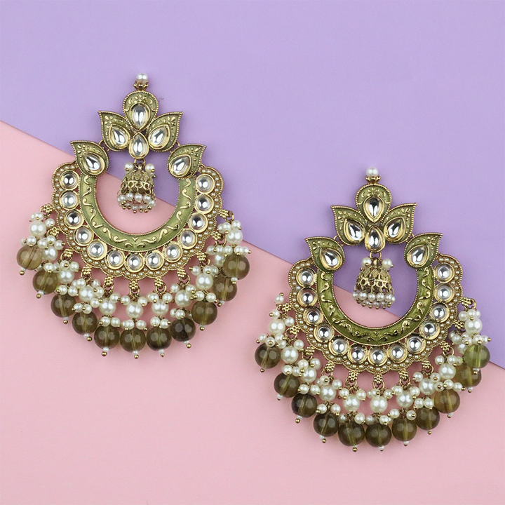 Long Brass Earring P4412