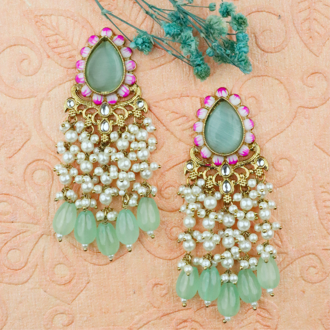 Long Brass Earring P4205