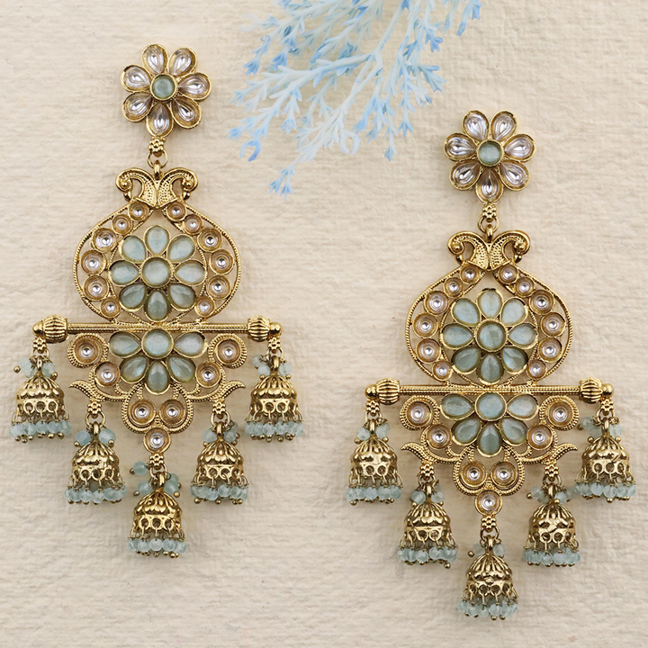 Long Brass Earring P4388