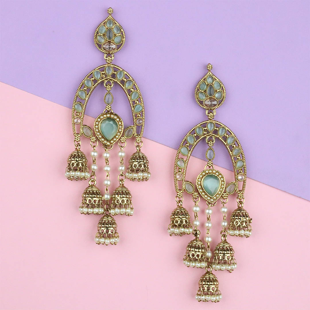 Long Brass Earring P4273