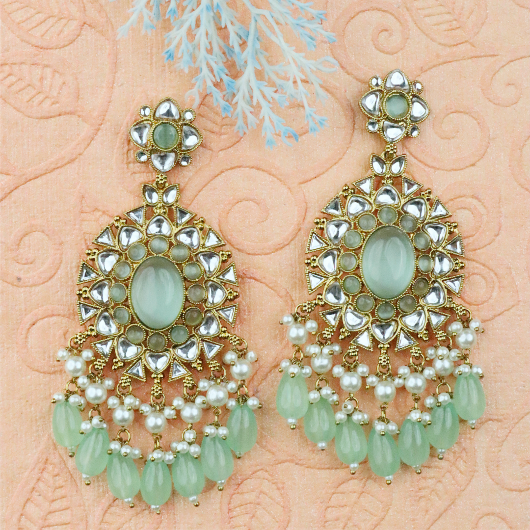 Long Brass Earring P4364