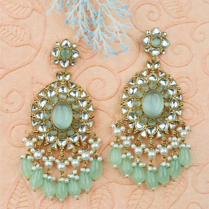 Long Brass Earring P4364