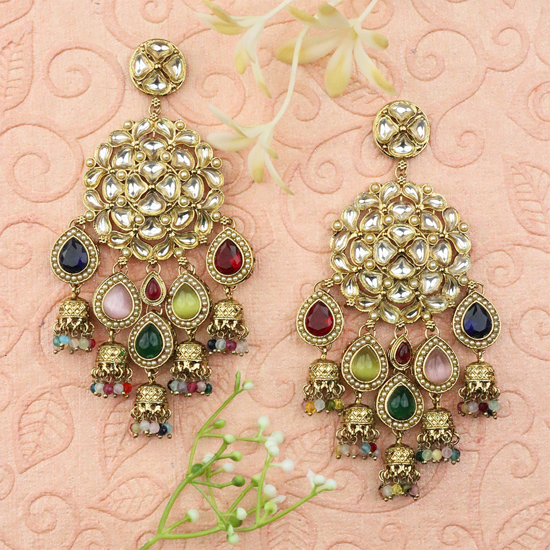 Long Brass Earring P4233