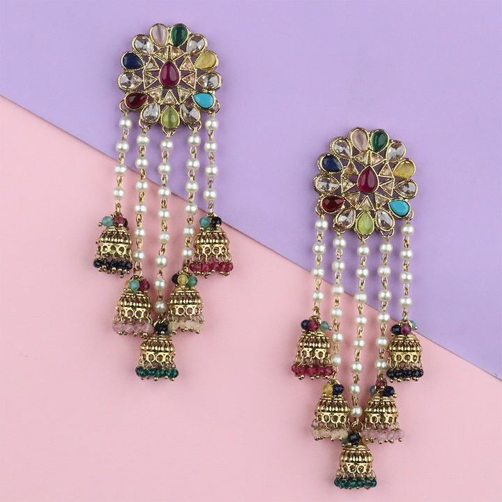 Long Brass Earring P0001