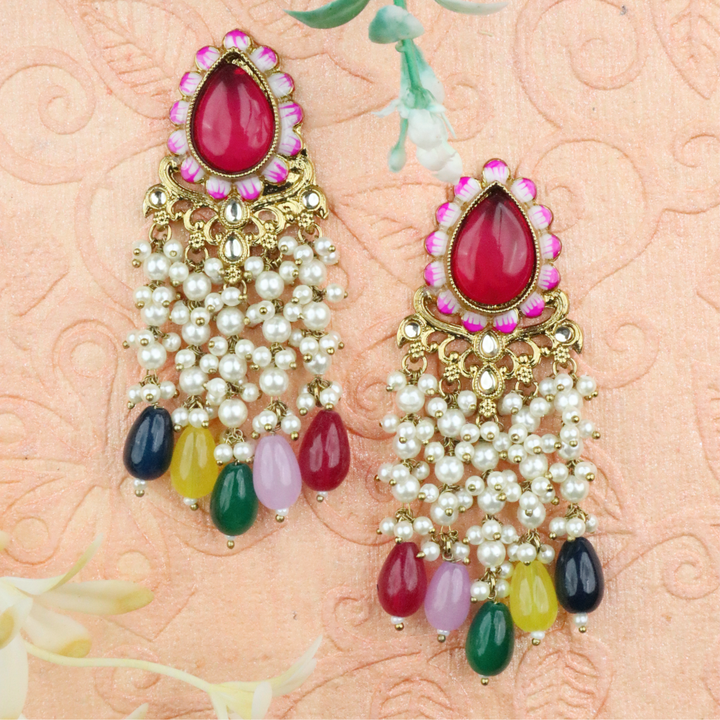 Long Brass Earring P4205