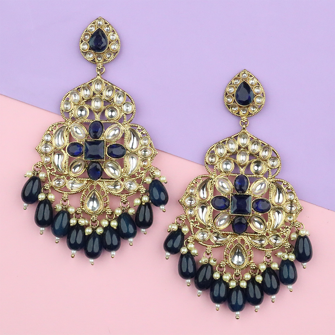 Long Brass Earring P4348