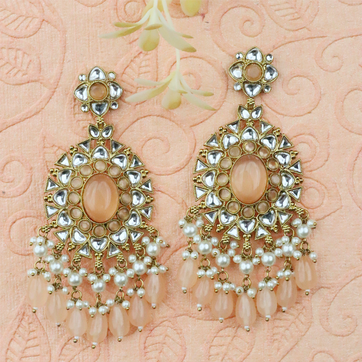 Long Brass Earring P4364