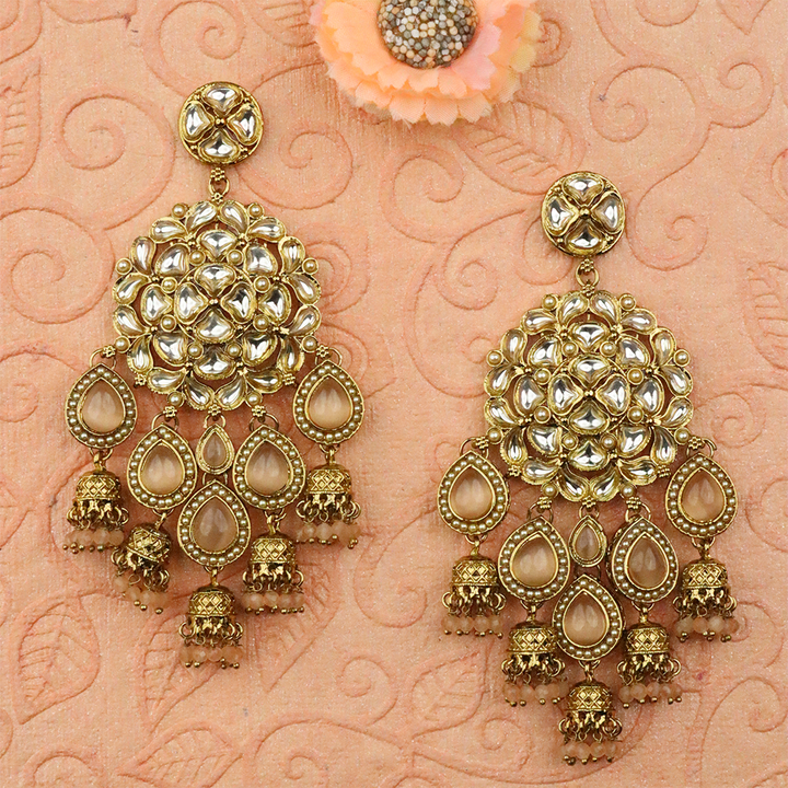 Long Brass Earring P4233