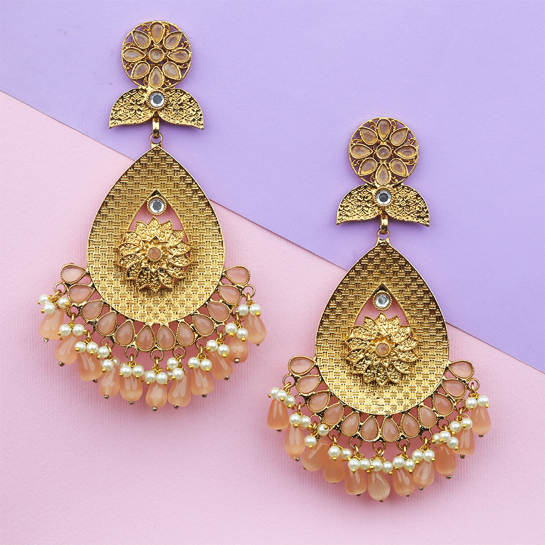 Long Brass Earring P1100