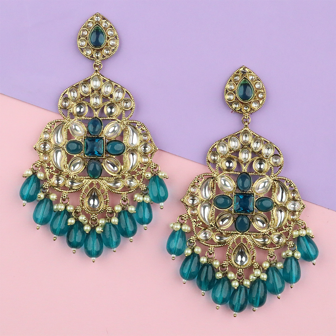 Long Brass Earring P4348