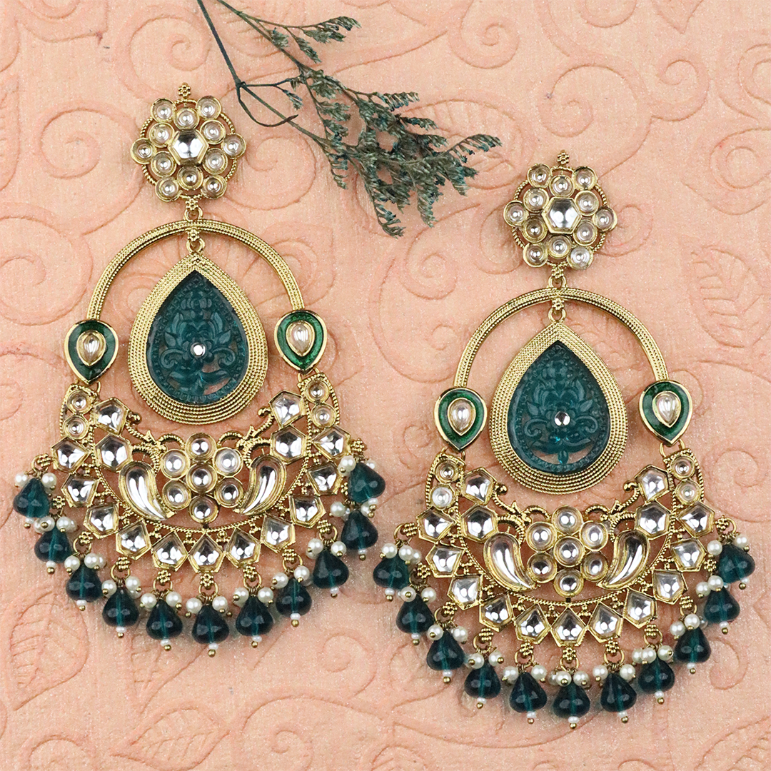 Long Brass Earring P4267