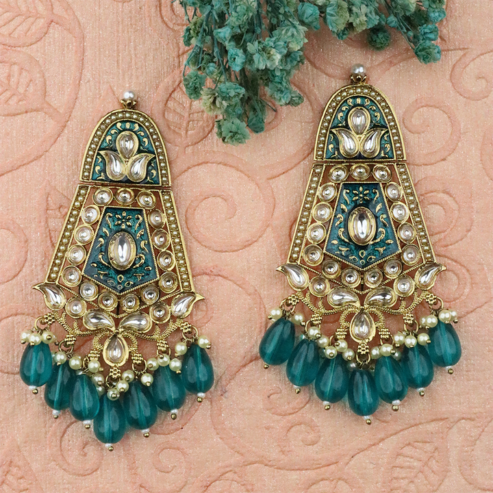 Long Brass Earring P4407