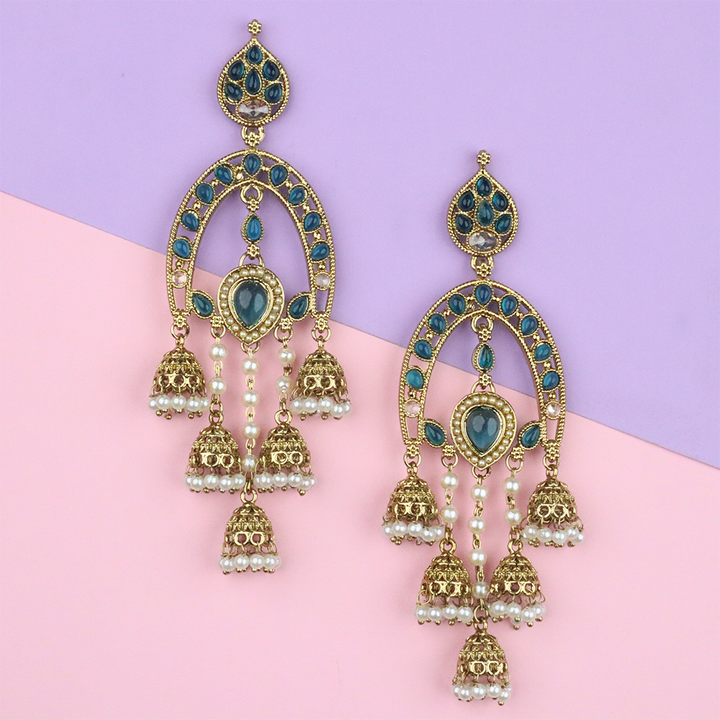 Long Brass Earring P4273